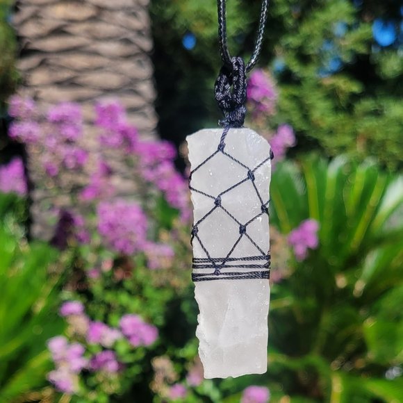 Selenite Corded Pendant - Picture 2 of 2